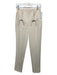 Tibi Size 6 Cream Polyester & Viscose Lace Up Detail Zip Detail High Rise Pants Cream / 6