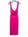 Solace London Size 10 Neon Pink Polyester Sleeveless Square Neck Back Slit Dress Neon Pink / 10