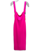 Solace London Size 10 Neon Pink Polyester Sleeveless Square Neck Back Slit Dress Neon Pink / 10