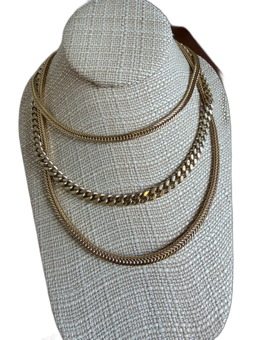 Demarson Gold Gold Plated Chains Multi Strand Short Necklace Gold