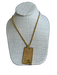 Bally Gold Gold Plated Rectangle Pendant Chain Necklace Gold