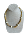 GAS Bijoux Gold & Cream Metal Beads Round Beads Necklace Gold & Cream