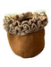 Soraya Hennessy Pearl & Brown Canvas Knit Beaded Bucket Bag Pearl & Brown / XS