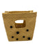 Soraya Hennessy Tan & black Straw Handles Beaded Accent Structured Bag Tan & black / XS