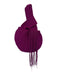 Soraya Hennessy Purple Canvas Knit Top Handles Circle Fringe Bag Purple / XS