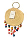 Soraya Hennessy Tan & multi Straw Round Handles Circle Pom Pom Bag Tan & multi / S