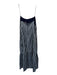 Elizabeth & James Size 8 Navy & white Viscose Spaghetti Strap Striped Maxi Dress Navy & white / 8