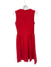 Shoshanna Size 4 Red Cotton Sleeveless Pleat Detail Back Zip Maxi Dress Red / 4