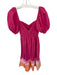 Sachin & Babi Size 6 Pink & Orange Cotton Short Balloon Sleeve Tie Dye Dress Pink & Orange / 6
