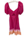 Sachin & Babi Size 6 Pink & Orange Cotton Short Balloon Sleeve Tie Dye Dress Pink & Orange / 6