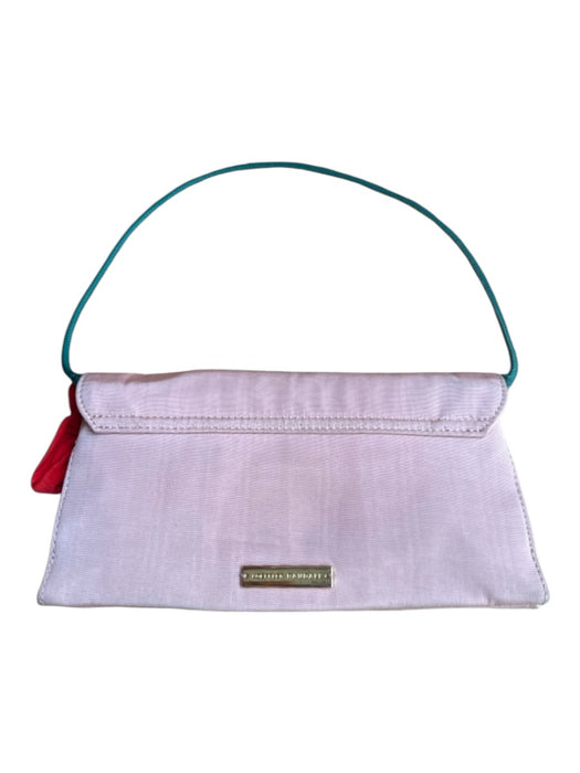 Loeffler Randall Peach & Red Sateen Envelope Flower Application Bag Peach & Red / XS
