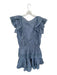 Maia Bergman Size L Slate Blue Cotton Flutter Sleeves Swiss Dot Dress Slate Blue / L
