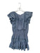 Maia Bergman Size L Slate Blue Cotton Flutter Sleeves Swiss Dot Dress Slate Blue / L