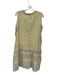 Summery Copenhagen Size S Purple & Yellow Cotton Sleeveless Chevron Dress Purple & Yellow / S