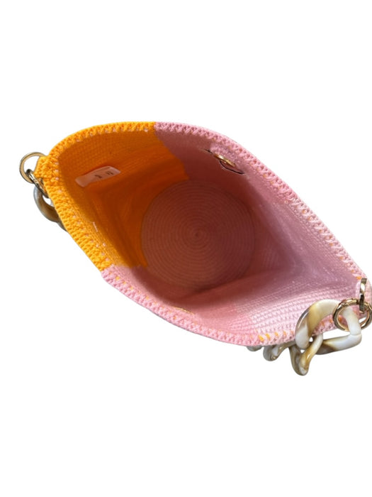 Soraya Hennessy purple & orange Canvas Woven bucket Chain Strap Bag purple & orange / S
