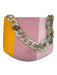 Soraya Hennessy Orange & Pink Canvas Woven Chain Strap Bucket Bag Orange & Pink / M