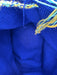 Soraya Hennessy Blue & Yellow Canvas Woven Tassels Bucket Crossbody Bag Blue & Yellow / L