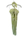 Ronny Kobo Size 0 Lime Green & White Polyester Strapless Swirls Back Zip Dress Lime Green & White / 0