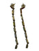 Oscar de la Renta Brass & Multi Metal Rhinestone Post Back Dangle Long Earrings Brass & Multi