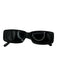 The Attico x Linda Farrow Black & Gold Acetate Rectangle Sunglasses Black & Gold