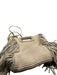Maje Cream Canvas & Leather Fringe Raffia Top Handles Crossbody Strap Bag Cream / S
