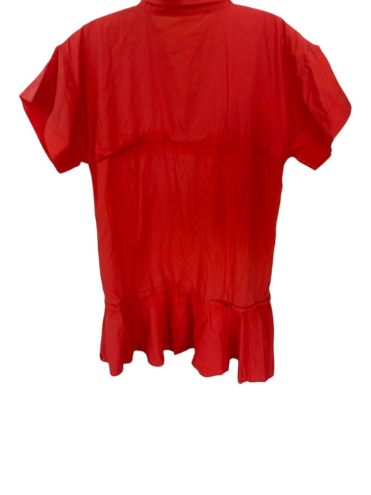 Hunter Bell Size M Orange Cotton Short Sleeve Drop Waist Button Down Dress Orange / M