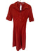 Staud Size 4 Rust Cotton Short Sleeve Button Down Maxi Collar Dress Rust / 4