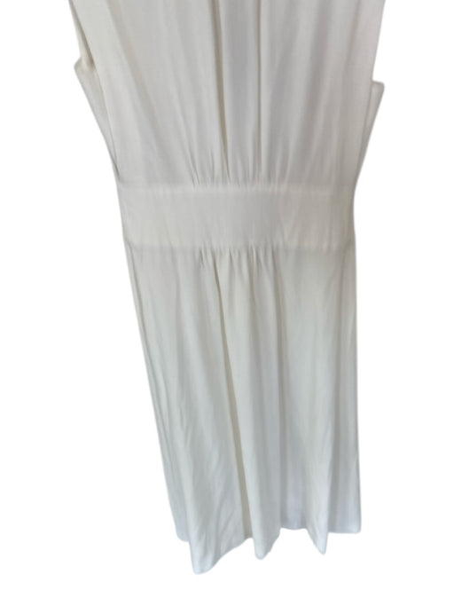 Ba&sh Size XS White Polyester Blend Cap Sleeve Collar Button Down Dress White / XS