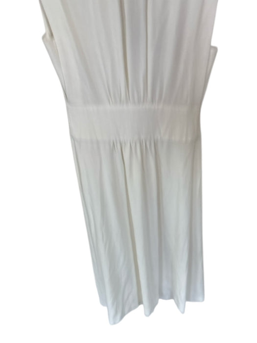 Ba&sh Size XS White Polyester Blend Cap Sleeve Collar Button Down Dress White / XS