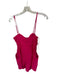 Milly Size 2 Pink Linen Blend Spaghetti Strap Front Tie Back Zip Romper Pink / 2