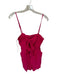 Milly Size 2 Pink Linen Blend Spaghetti Strap Front Tie Back Zip Romper Pink / 2