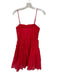 Lalibela Size S Red Cotton Spaghetti Strap Eyelet Side Zip Dress Red / S