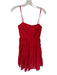 Lalibela Size S Red Cotton Spaghetti Strap Eyelet Side Zip Dress Red / S