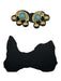 Castlecliff Brass & Turquoise Brass Post Back center stone Studs Earrings Brass & Turquoise
