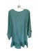 Cecilie Copenhagen Size XS Blue & Green Cotton Long Balloon Sleeve Print Dress Blue & Green / XS
