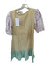 Summery Copenhagen Size S Pastels Cotton Short Sleeve Color Block Back Zip Dress Pastels / S