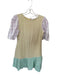 Summery Copenhagen Size S Pastels Cotton Short Sleeve Color Block Back Zip Dress Pastels / S