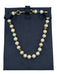 Lizzie Fortunato Pearl & Green Pearls Hook Clasp Knotted short Necklace Pearl & Green