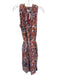 Mille Resort & Travel Size S Orange & Purple Cotton & Flax Sleeveless Maxi Dress Orange & Purple / S