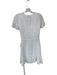 Tanya Taylor Size 0 Ivory Silk Blend Flutter Sleeves Textured Ruffles Dress Ivory / 0