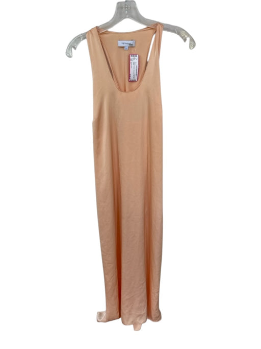 Rosetta Getty Size 2 Peach Polyester Sleeveless Slits Maxi Dress Peach / 2