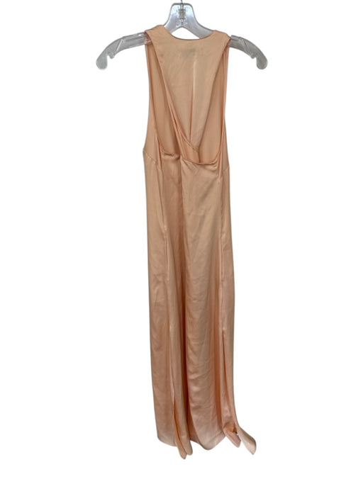 Rosetta Getty Size 4 Peach Polyester Sleeveless Slits Maxi Dress Peach / 4