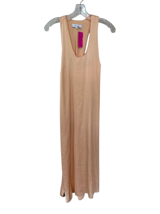 Rosetta Getty Size 4 Peach Polyester Sleeveless Slits Maxi Dress Peach / 4