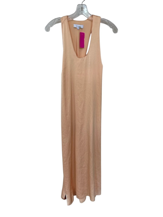 Rosetta Getty Size 4 Peach Polyester Sleeveless Slits Maxi Dress Peach / 4