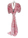 Lalibela Size XS Pink & White Cotton 3/4 Balloon Sleeve Botanical Dress Pink & White / XS