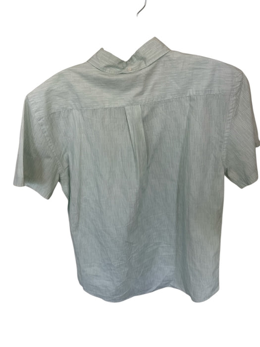 Billy Reid Size M Sea Green Cotton Lines Button Down Men's Shirt Sea Green / M