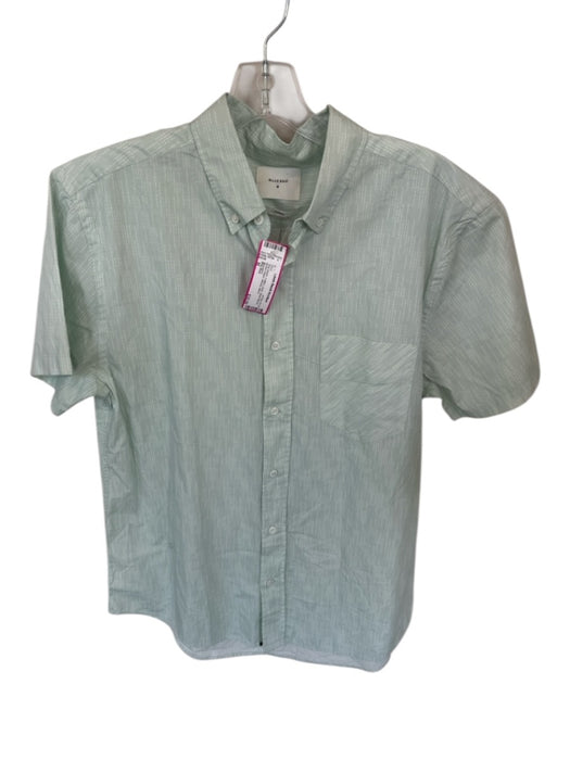 Billy Reid Size M Sea Green Cotton Lines Button Down Men's Shirt Sea Green / M