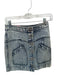 Acler Size Est XS Med Dark Wash Cotton Acid Wash Snap buttons Mini Denim Skirt Med Dark Wash / Est XS