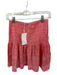 Summery Copenhagen Size S Coral Pink Cotton Smocked Chevron Skirt Coral Pink / S
