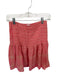 Summery Copenhagen Size S Coral Pink Cotton Smocked Chevron Skirt Coral Pink / S